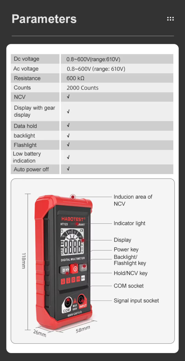 HABOTEST HT123 - Image 8